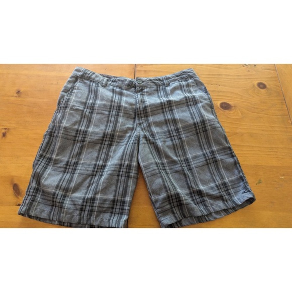 ONeill Mens Plaid Shorts Size 38 Gray Casual Flat‎ Front Golf Outdoor